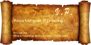 Vesztergom Piroska névjegykártya