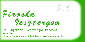 piroska vesztergom business card